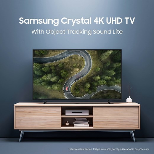 Get immersed in the cinematic sound of the Samsung #Crystal4K UHD TV. Its Object Tracking Sound Lite automatically tracks the movement of an object to deliver sound that follows its action. Buy now: http://spr.ly/6189zrzU9. #BigTVDays #Samsung | Samsung