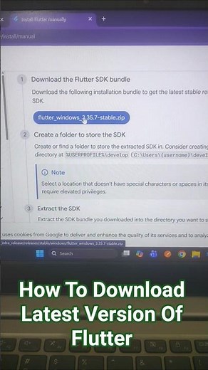 How to download latest version of Flutter #shorts #coding