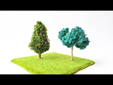 How to Make a Simple Miniature tree / Wire tree / Diorama model / DIY/Craft