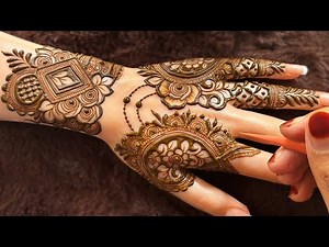Very Beautiful Quick and Easy Prettiest Henna Design For Back Hand| Beautiful Mehndi Design Tutorial