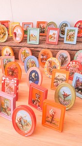 Making tiny little frames out of clay is now my favourite thing to do 🥹I loved adding the little cutouts from old picture books and dried flowers from the garden 🎀 they are so special. #pottery #upcycling #booklover | Shelby Sherritt Art