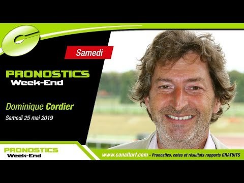 Pronostic WE Quinté+ PMU du Samedi 25 mai 2019 - Dominique Cordier