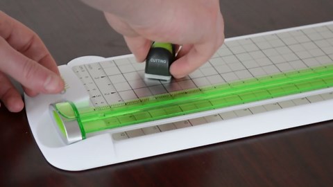 Westcott Carbo Titanium Narrow Body Paper Trimmer, 9", White, for Craft/Scrapbooking, 1-Count