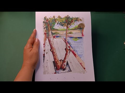 Nature Sketching with Color Markers ⭐ #markerart