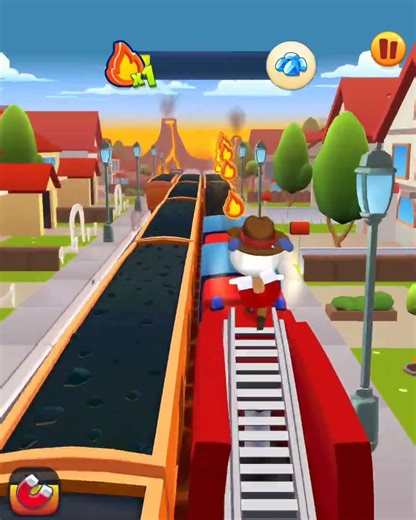 Talking Tom Gold Run Explorer Hank Runs on Lava Tracks Funny Race Android Gameplay #Shorts