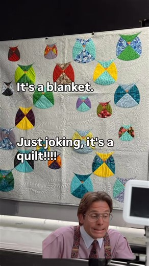 Not a blanket—a QUILT! Handcrafted, loved, and way too fancy for mistaken identity. Let’s give quilts the respect they deserve! 😆🧵 #ItsAQuilt #NotABlanket #SixKidsQuilts #QuiltLife #HandmadeHumor #QuiltingCommunity #StudioLife | Six Kids Quilts
