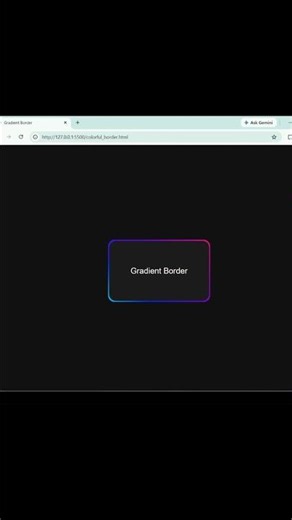 Animated Gradient Border using HTML & CSS
