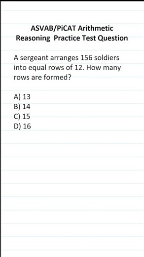 ASVAB/PiCAT Arithmetic Reasoning Practice Test Q: Long Division #acetheasvab with #grammarhero