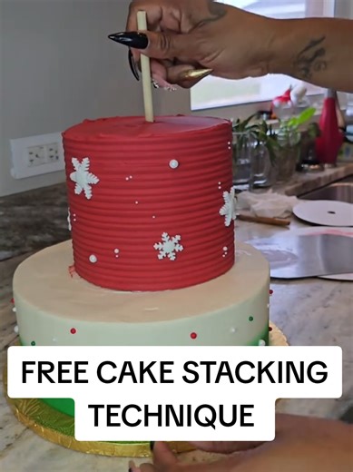 Effortless Cake Stacking Technique