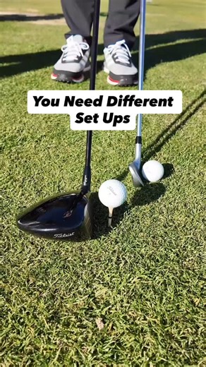 Me And My Golf on Instagram: "Your driver and iron setup should not look the same. Driver needs more tilt and weight back to help you hit up on it, while irons need a more centered setup to compress the ball. An alignment stick through the belt loops makes it really easy to see the difference. Check this before you change anything in your swing. If we were coaching you, this is where we’d start. Our coaching plans are built to solve one clear problem at a time. See which plan fits your game — li