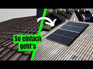Balkonkraftwerk auf Ziegeldach selbst montieren
