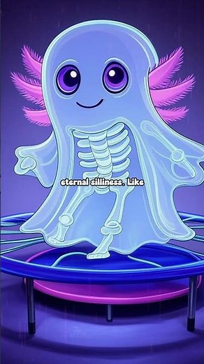 Ghostolotl: Haunting Squeaks & Eternal Splash! 👻🦎 #Shorts #Halloween