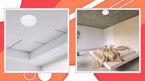 SOLUSTRE Round Ceiling Light Cover 10.62In Plastic Lamp Shade Replacement with Hole for Soft Light Diffusion and Easy Bulb Change for Indoor Use