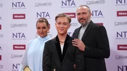 Alice Haig, a guest and Alex Walkinshaw attend the NTA's 2025 at The...