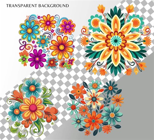 70s Retro Clipart Bundle: Groovy PNG Images (commercial Use) - Etsy