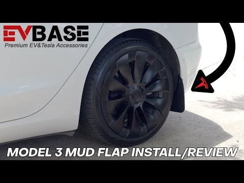 EASY DIY Tesla Model 3 EVBASE Mud Flap Installation