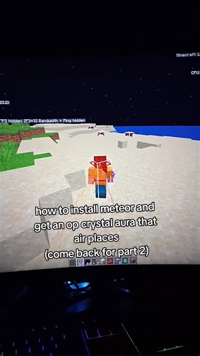 how to install meteor client prt 1 and how to get an op crystal aura #norules #minecraft #2b2t #hacking #meteorclient