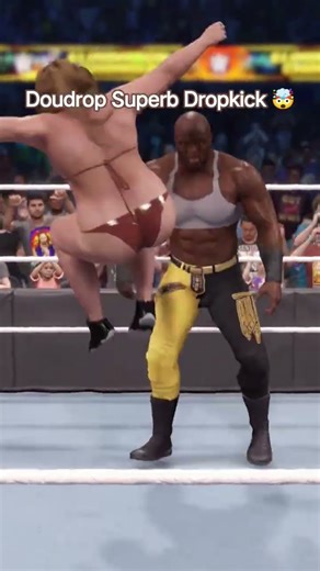 Doudrop Superb Dropkick 🤯#doudrop #bobbylashley #wweraw #wwe