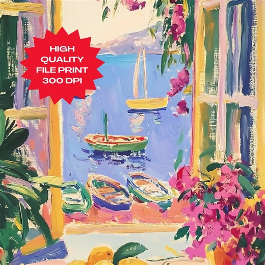 Matisse Open Window Print: Fauvism Coastal Sailing Art (digital Download) - Etsy