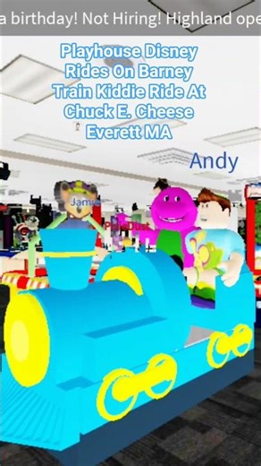 Playhouse Disney Rides On Barney Train Kiddie Ride At CEC Everett, MA #roblox #chuckecheese #shorts