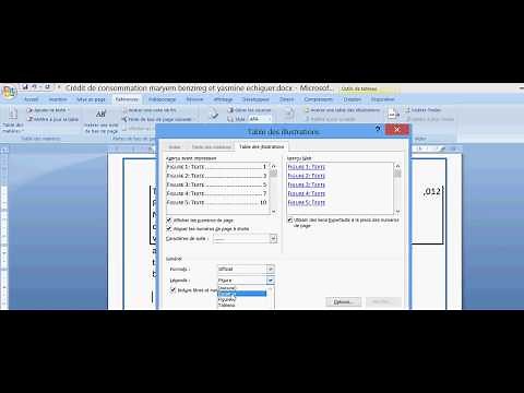 Liste des tableaux et des figures automatique sous Word