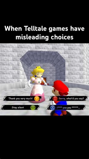 It’s like you either choose the most blunt option or the most unintentionally spiteful choice #mario