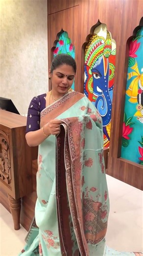 Elegant Russian Silk Saree ✨\n\nSoft texture with a rich, classy look — perfe | templedesigner.com