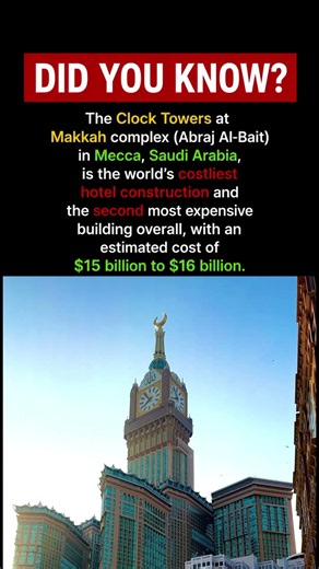 The World’s Most Expensive Hotel Cost $16 BILLION! 😱 | Makkah Clock Tower