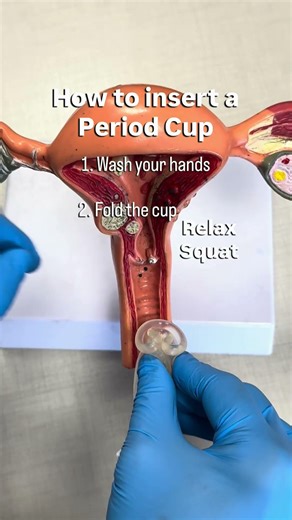 How to insert menstrual cup
