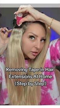 Here's how to remove tape-in hair extensions at home step by step. #removingtapeinhairextensions