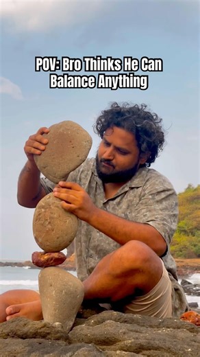 When you know you can balance anything 🙌 #rockbalancing #balance #nature #art #artist
