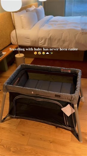 Gromast_official on Instagram: "Travel days feel lighter with the right baby gear 🤍 Gromast 2-in-1 Portable Travel Crib Find it on bio #babyproducts #travelcrib #momhack#travelingwithbaby #playpen"