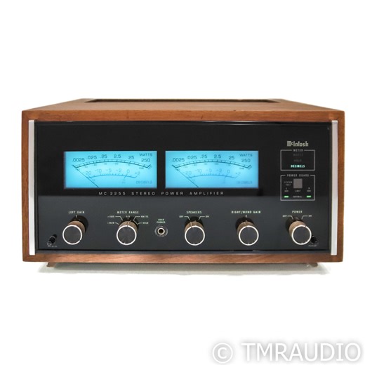 McIntosh MC2255 Vintage Stereo Power Amplifier with Walnut Cabinet