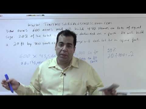 Florida Real Estate Exam Prep Math 8: Acres and Lot Sizes