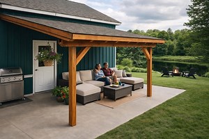 DIY 12x16 Lean to Patio Cover Plans - Attached Pavilion Plans - PDF Download - Etsy