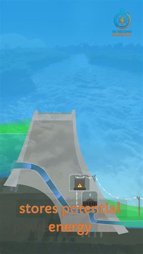 How Dams Turn Gravity Into Electricity! 🌊🔋 #Shorts
