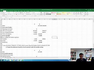 Practical example on preparing statement of Profit or Loss using Absorption and Marginal costing