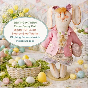 Bunny Sewing Pattern, Masterclass PDF, 18’/45cm Art Doll Pattern, Step-by-step Tutorial, Easter Gift Decor, Instant Download Sewing Guide, - Etsy