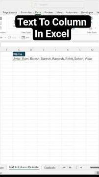Divide Text In Multiple Columns | Text To Column In Excel #excel #columnformatting #spreadsheets