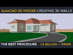 AUTOCAD 3D HOUSE PART1 - MAKING 3D WALLS Video Lecture | How to create 3D House using AutoCAD? - Software Development