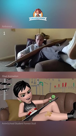 Bring Animated Characters to Life at AnimSchool ====== Excellent acting reference and animation by AnimSchool student Forrest Stull ========== Start your Animation Journey in our Next 11-week term in our Acreddited (ACCSC) Online Animation School at AnimSchool.edu #acting #animationreference #animschool #animation #animationstudent