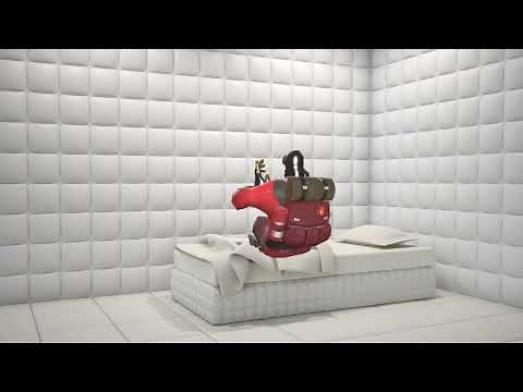 TF2 Pyro laughs and goes insane in a padded cell