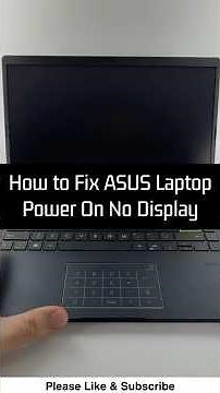 How to Fix ASUS Laptop Power On No Display - 2026 - Fix Laptop Black Screen
