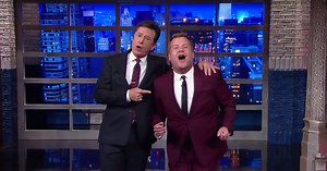 Watch Stephen Colbert, James Corden Duet on 'Late Show'