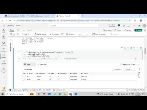 Basic Overview on different Python Functions Part 14 using Microsoft Fabric