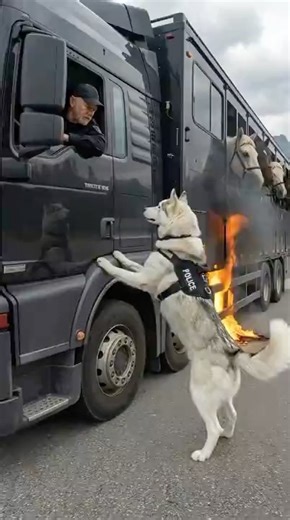 Brave K9 Dog Saved The Horses From A Disaster #dogs #rescue #animals