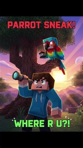 This Parrot Made Me Rage! 😡🔥 | Minecraft Hide & Seek Gone Wrong #minecraft #shorts #shortsfeed