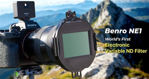 Für alle 67 bis 82mm Objektive: Benro NE1 - Elektronischer variabler ND-Filter demnächst im Crowdfunding