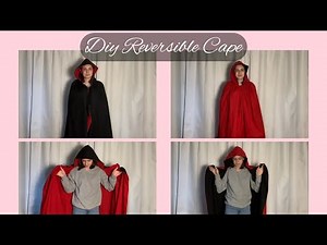 DIY Reversible Hooded Cape | Sew with me