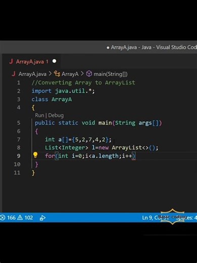 Converting Array to ArrayList using Java |Basic Coding |